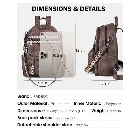2284 Small Backpack Purse Designer PU Leather Roomly Mini Backpacks Multi main image 5